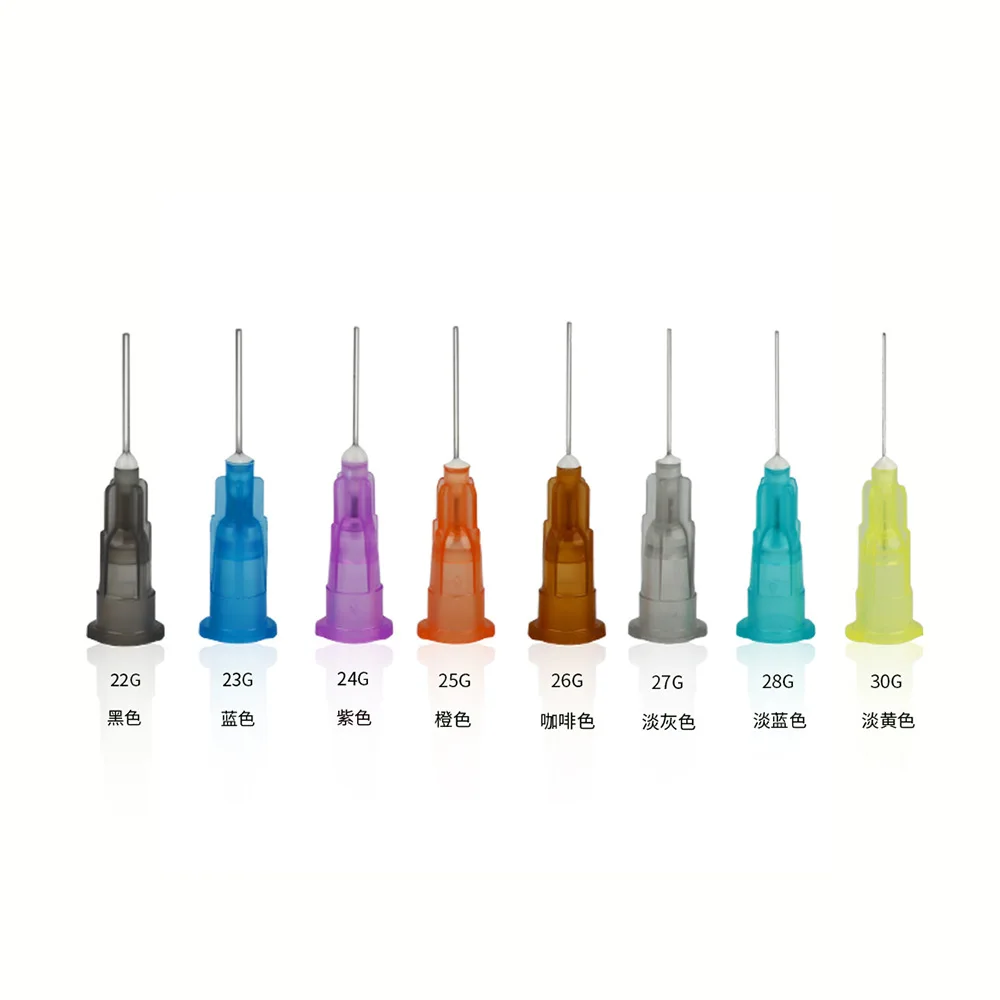 50pcs Precision Dispensing Tips Syringes Blunt Needles For Industrial Stainless Steel Dispenser Set Equipment Tool