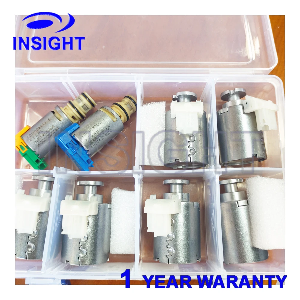 

Комплект из 8 оригинальных новых соленоидов для автоматической коробки передач 10R80 для Ford Raptor F150 Mustang Roadrunner 2.2 Explorer