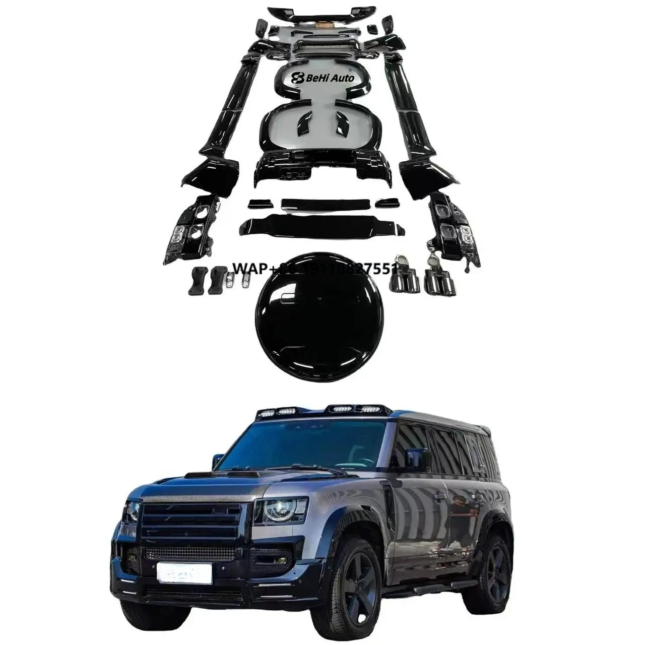 

Offroad Car Accessories 007 Black Version Body Kits Suitable for Land Rover Defender 2022 L663 Auto Parts