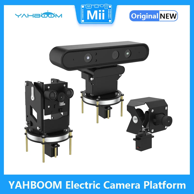 

Yahboom Camera Platform with HD Camera RGB Light 2DOF PTZ Tilt 9G SG90 Servo for Smart Car AstraPro Depth Cemera Metal Bracket