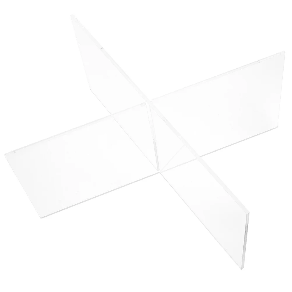 

X Shaped Book Clear Acrylic 4Mm Thick Desk Organizer For Books Magazines Tablets Documents Study Office Shelf Book Holder Paper