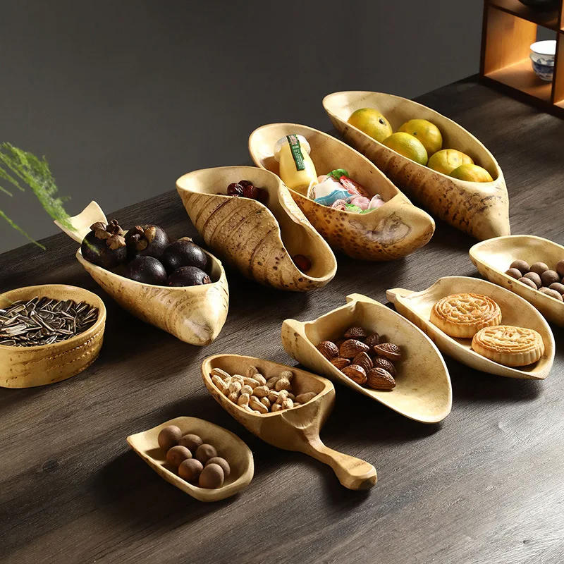 Bamboo fruit tray, divider, vintage, traditional, tabletop storage, dim sum, home, Japanese, creative snack refreshment tray