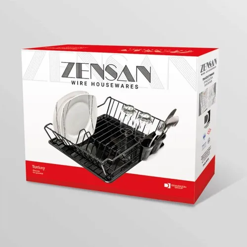 Zensan One-Eyed Plate-rack Black Pvc Coated