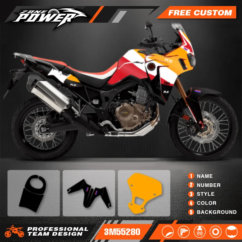 

Powerzone Custom Graphics Decals Stickers Kit For Honda CRF1000L AFRICA TWIN Motorcycle 05