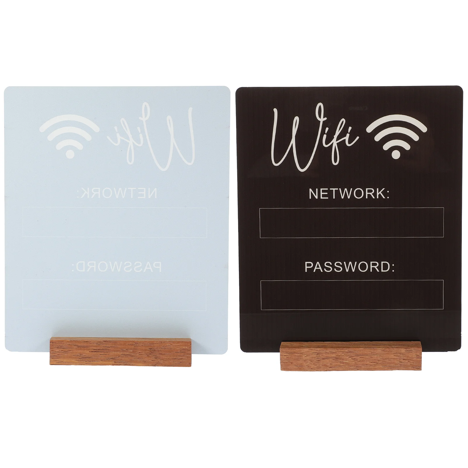 Wifi Password Sign Stand for Guests Wireless Reminder Table Acrylic Hotel Network