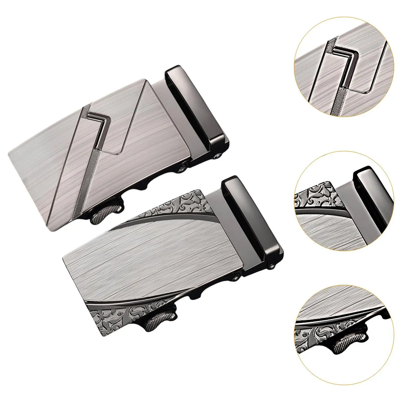 قطعتان من أبازيم حزام الرجال المدمجة لحزام الحزام للسراويل الجينز فستان الارتداء الرسمي #5