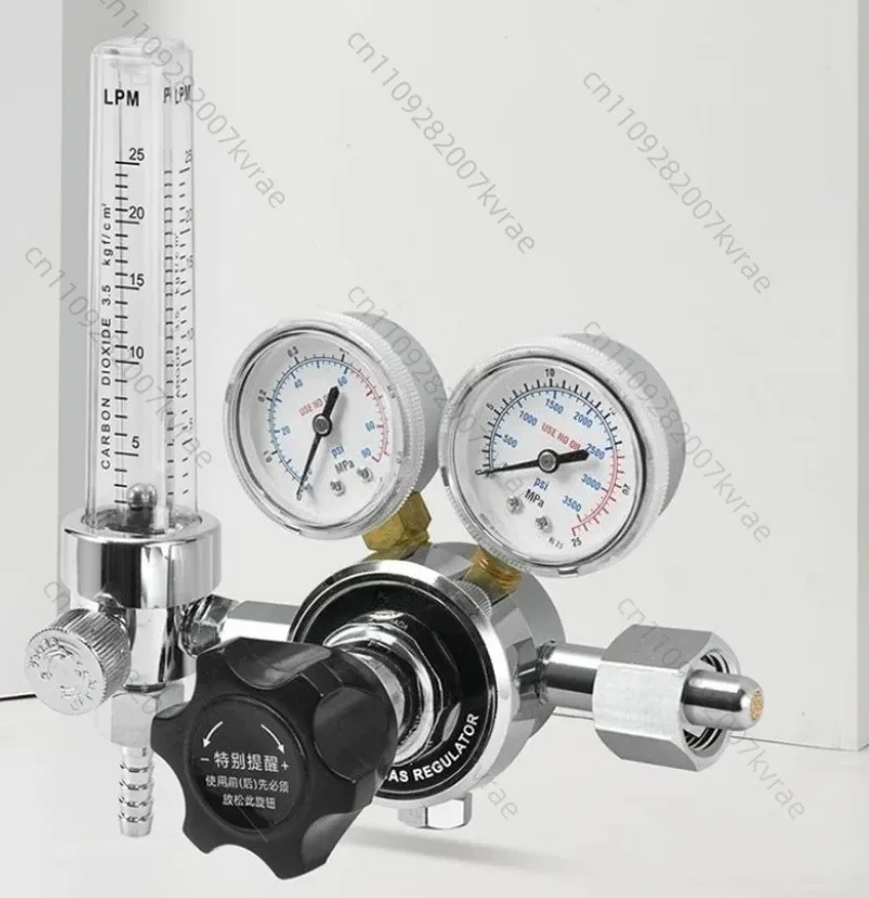 Gas flowmeter pressure reducing valve dual gauge adjustable YQB-731LS nitrogen a-ir helium argon hydrogen oxy-gen CO2 standard