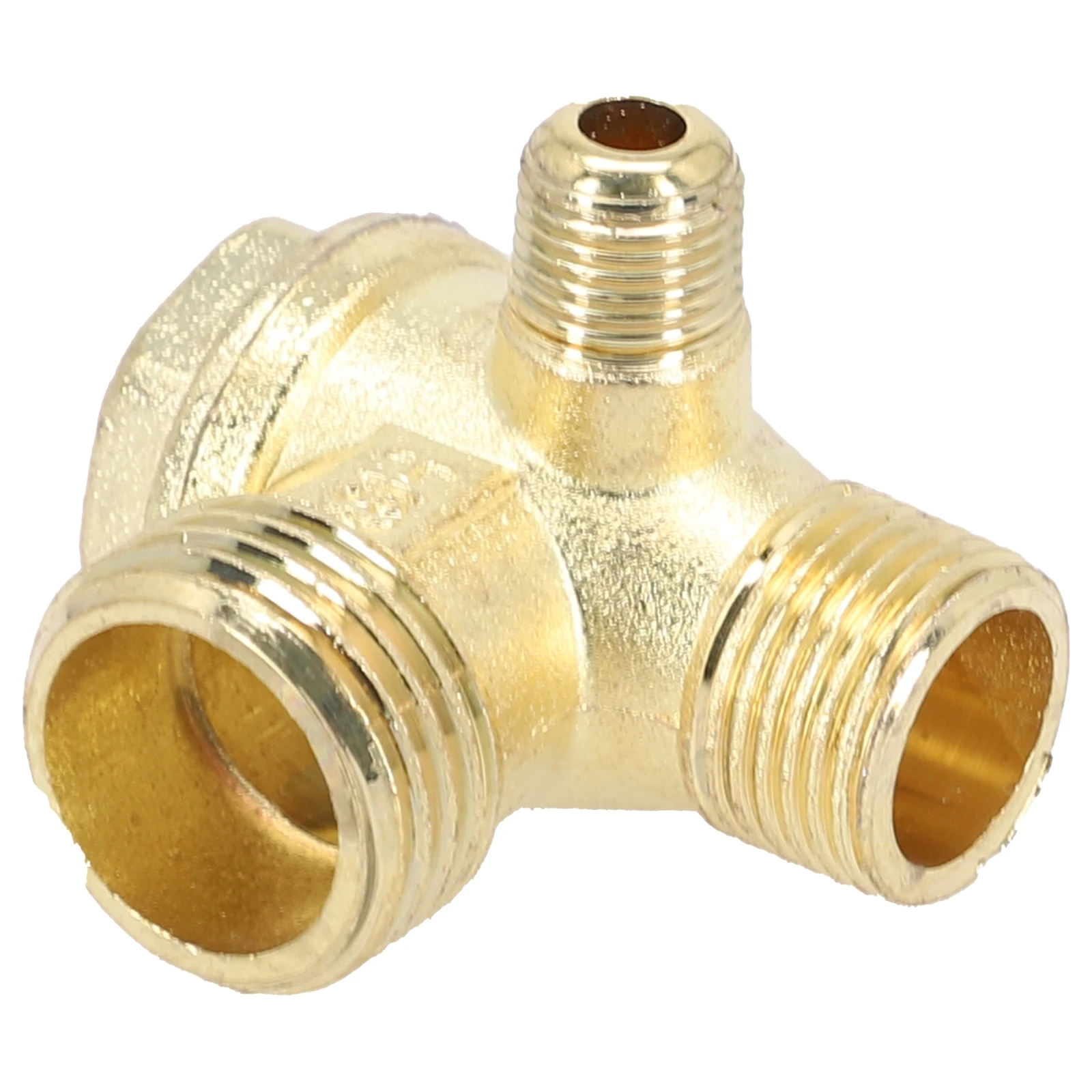 3 Port Unidirectional Check Valve Connector 1/2'' 3/8'' Male Thread Zinc Alloy Accessories For Air Compressor Parts 42x39mm