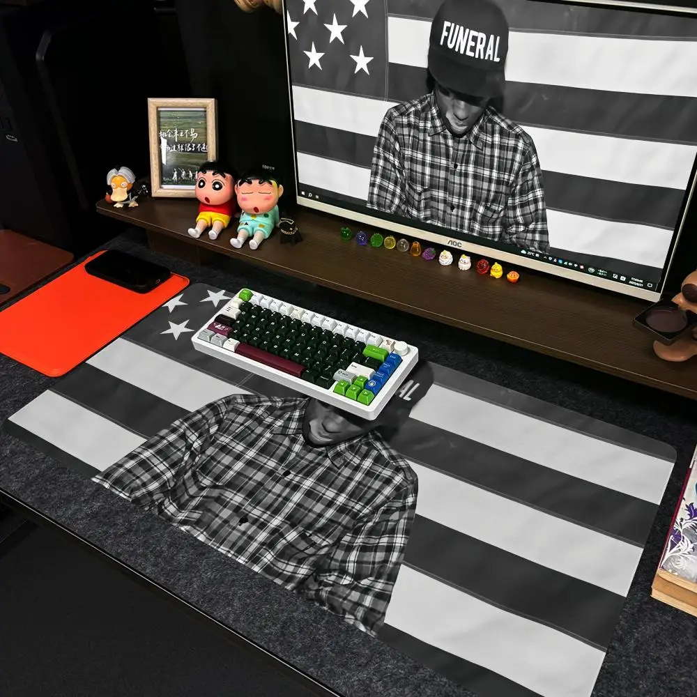 A-Asap R-Rocky Mouse Pad Xxl Computer Large Size Non-slip Gamer Keyboard 90x40cm Art Design HD Deskmat