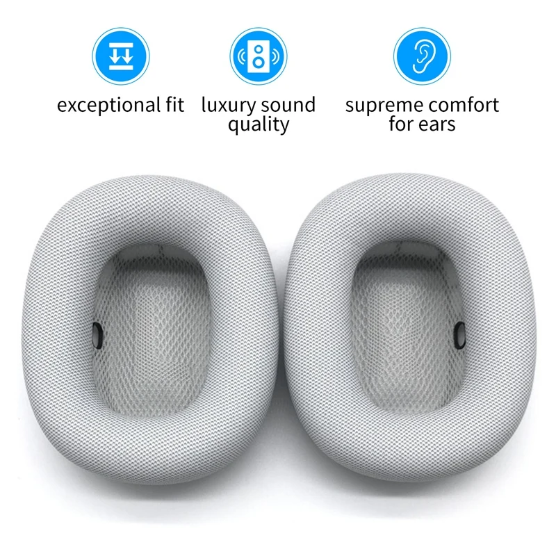 สำหรับหูฟัง Apple MAX ที่ปิดหูกันหนาวตัวครอบฟองน้ำอุปกรณ์เสริมแผ่นหูอเนกประสงค์1คู่