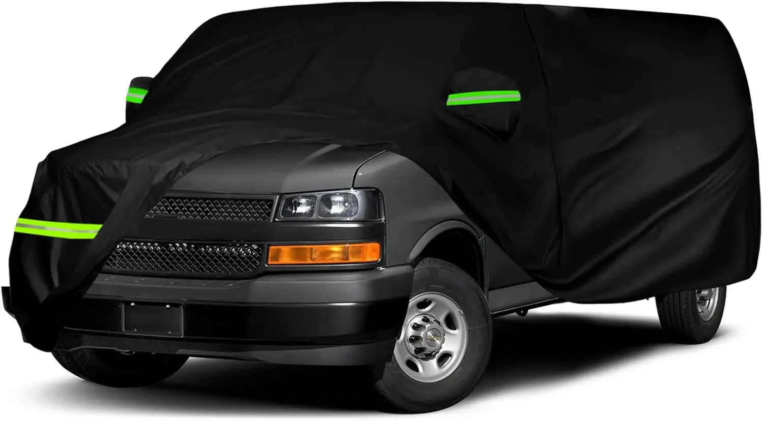 

Waterproof Car Cover for Extended Vans, 6-Layer Protection Against Snow Rain Dust, Zipper Door Design