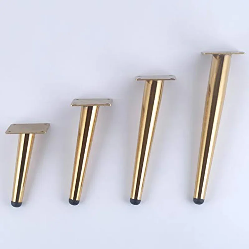 4Pcs/Set 15/20/25/30CM Furniture Table Legs Metal Tapered Sofa Cupboard Cabinet Couch Legs Feet  Stool Chair Leg Feet