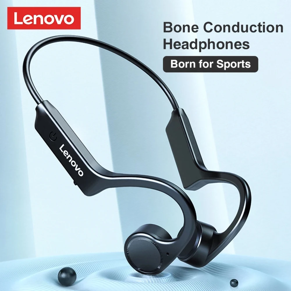 Lenovo X4 TWS Bone Conduction Bluetooth Headphone Sports Earphone Waterproof Wireless Headset with Mic Ear-hook Bass Hifi Stereo