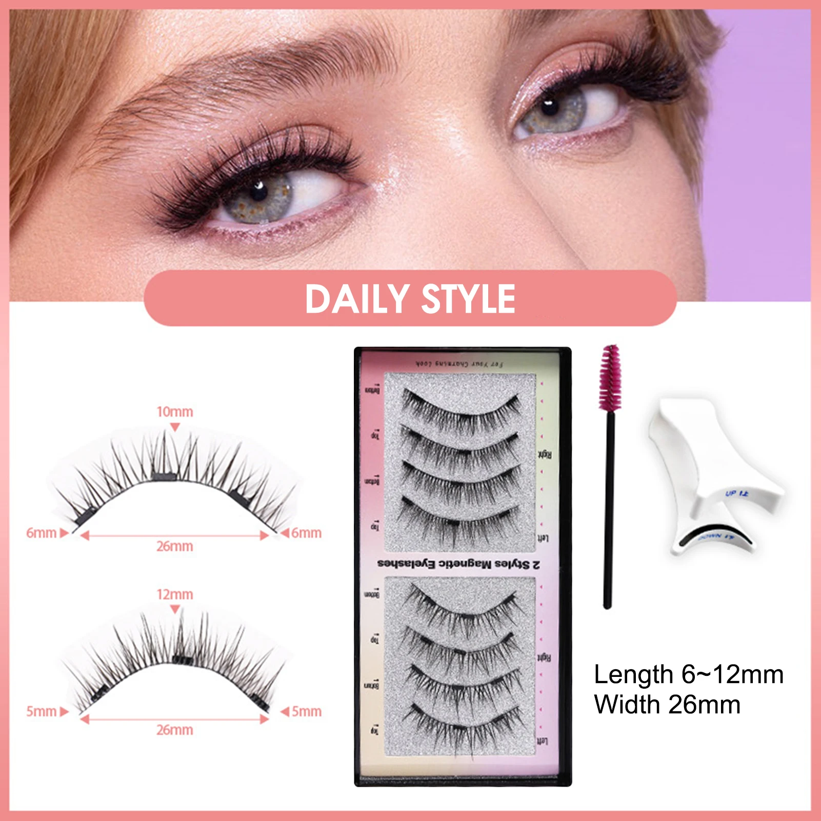 Reusable Magnetic False Eyelashes Little Devil cluster Curling Up Volume Eyelashes manga lash for Beauty Eye Cosplay DIY Makeup