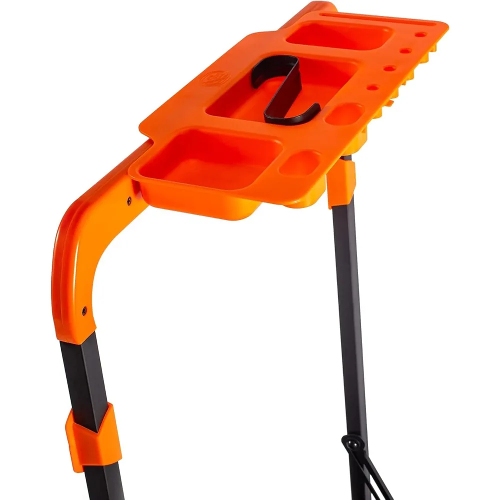 Multifunctional Foldable 7-in-1 Portable Workbench with Wheels - Work Platform, Scaffold, Dolly, Sawhorse, Car Creeper, and More