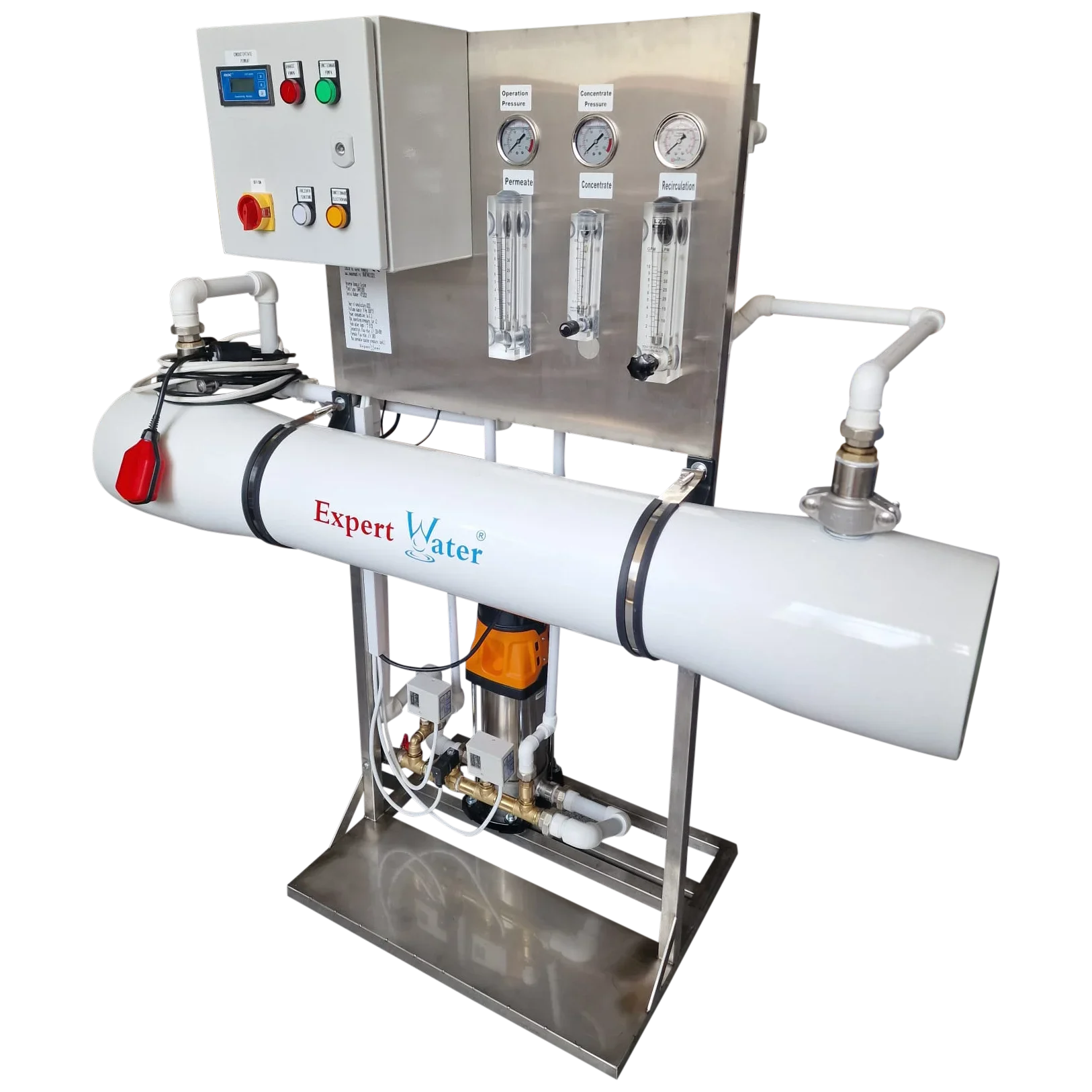 Commercial RO Water Treatment System 1000 L/H Reverse Osmosis Steel Water Purifier with Filter Pump Manufactured in Romania