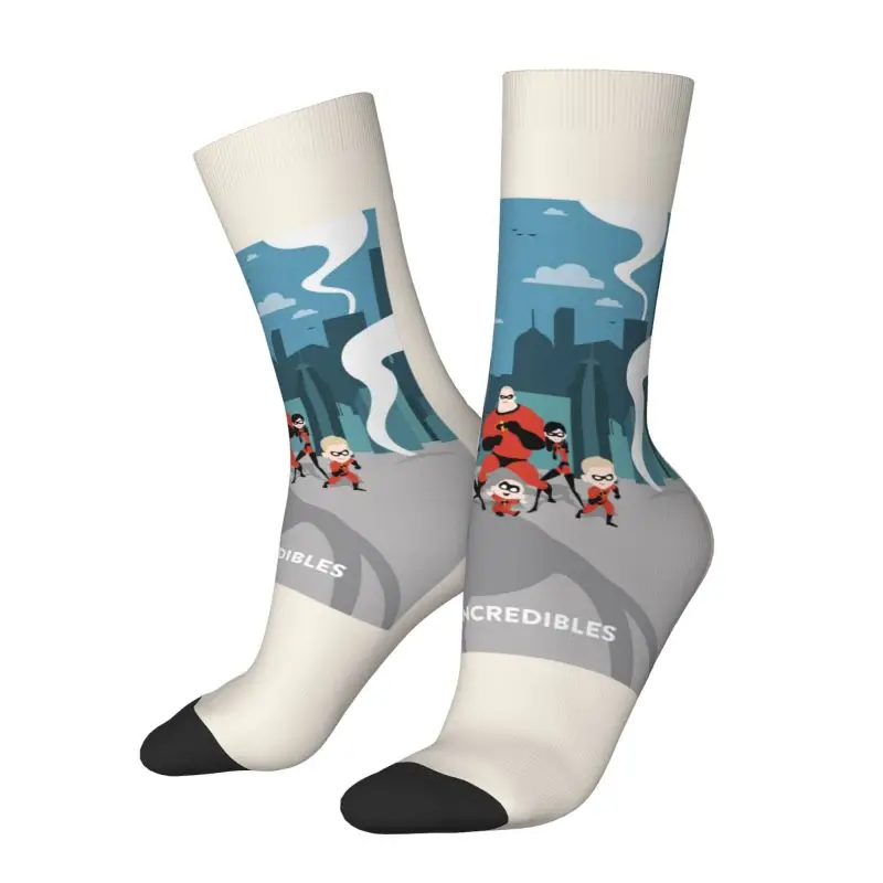 Custom The Incredibles Men's Crew Socks Unisex Fun 3D Print Dress Socks