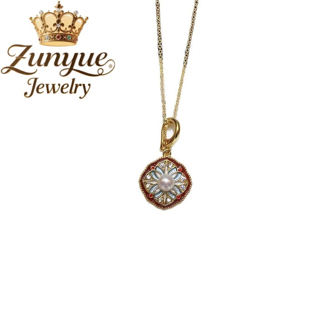 رائعة وعالية الجودة لؤلؤ المياه العذبة الطبيعية قلادة الأزياء والمجوهرات الأكثر مبيعا الحرف اليدوية رائعة أنيقة سحر Luxu #5