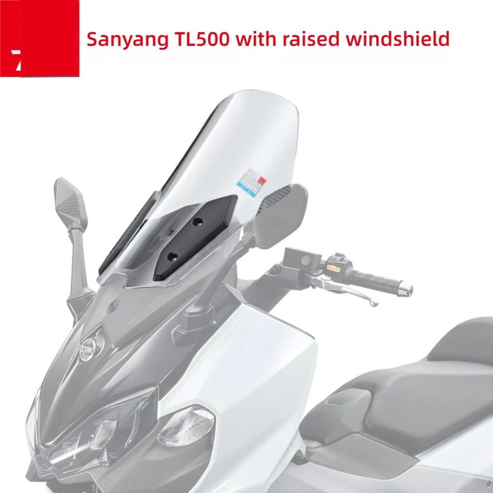 Good Quality For SYM TL500 modified windshield, front windshield chest protector, raised and widened windshield mirror MAXSYM