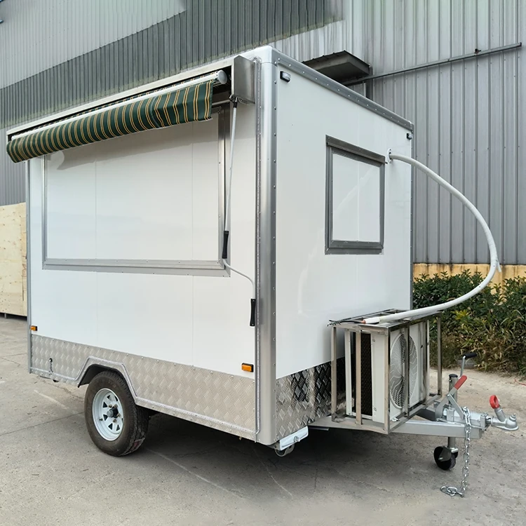 

Coffee Food Trailer Ice Cream Food Truck with Fully Equipped and New Snack Food Cart