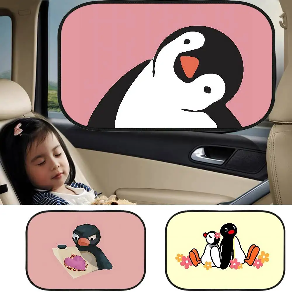 

P-pingu Cartoon Universal Car Windshield Sunshade Reflector Folding Window Cover Protector Insulation Auto Accessories