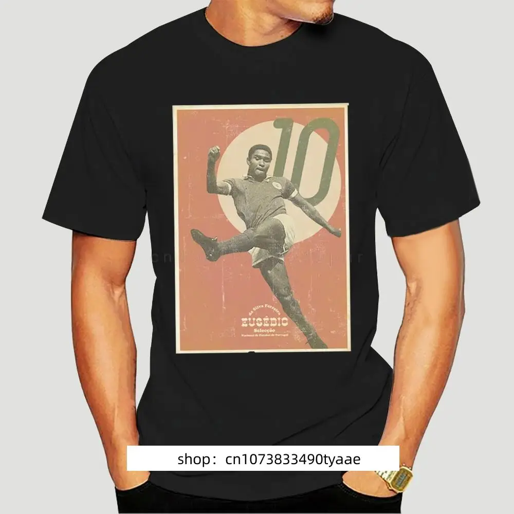 T-SHIRT MEME FAN BENFICA EUSEBIO CALCIATORE PORTOGALLO 1 S-M-L-XL-2XL-3XL