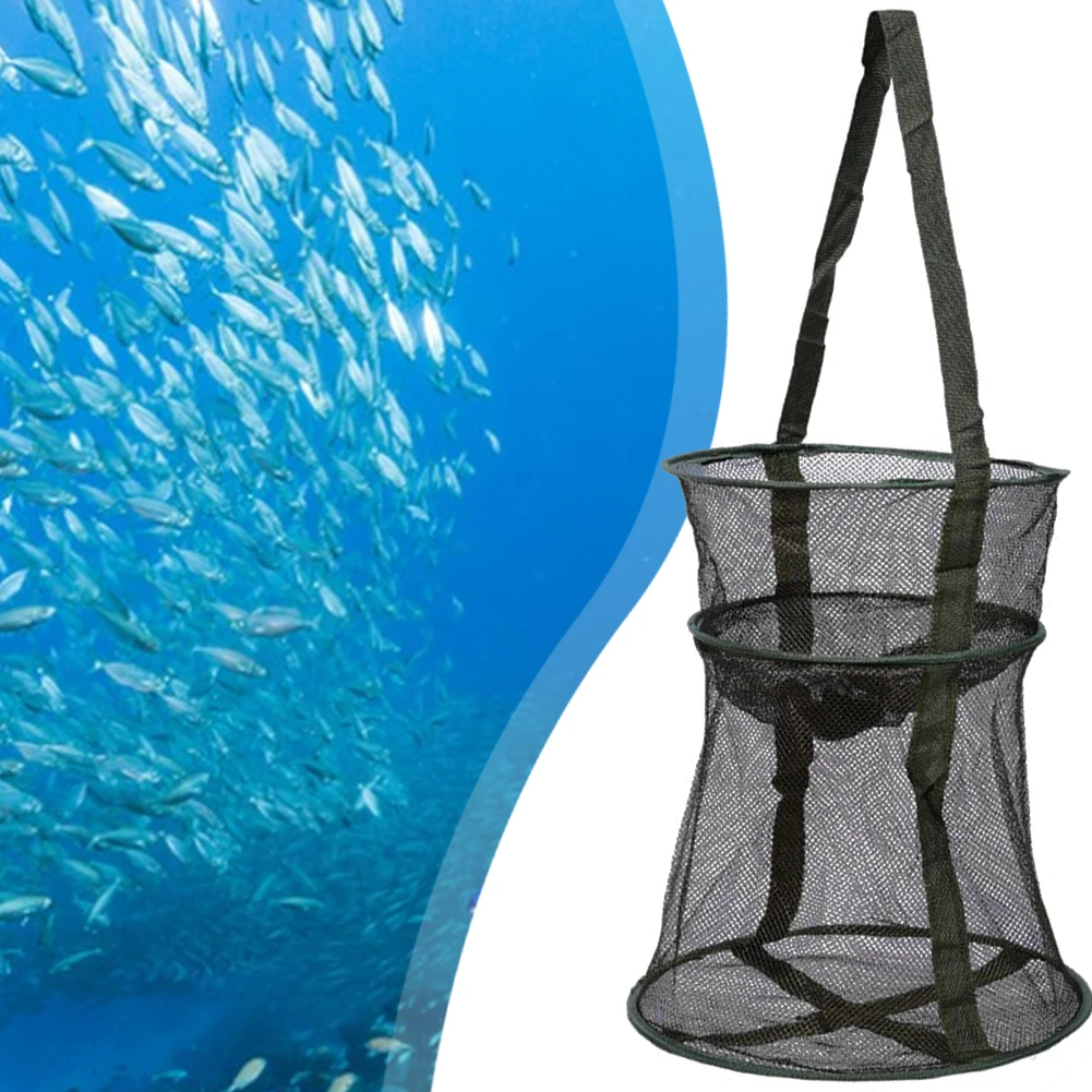 

Складная круглая рыболовная сеть-ловушка, портативная рыболовная сеть, складной подсачек, рыболовные аксессуары