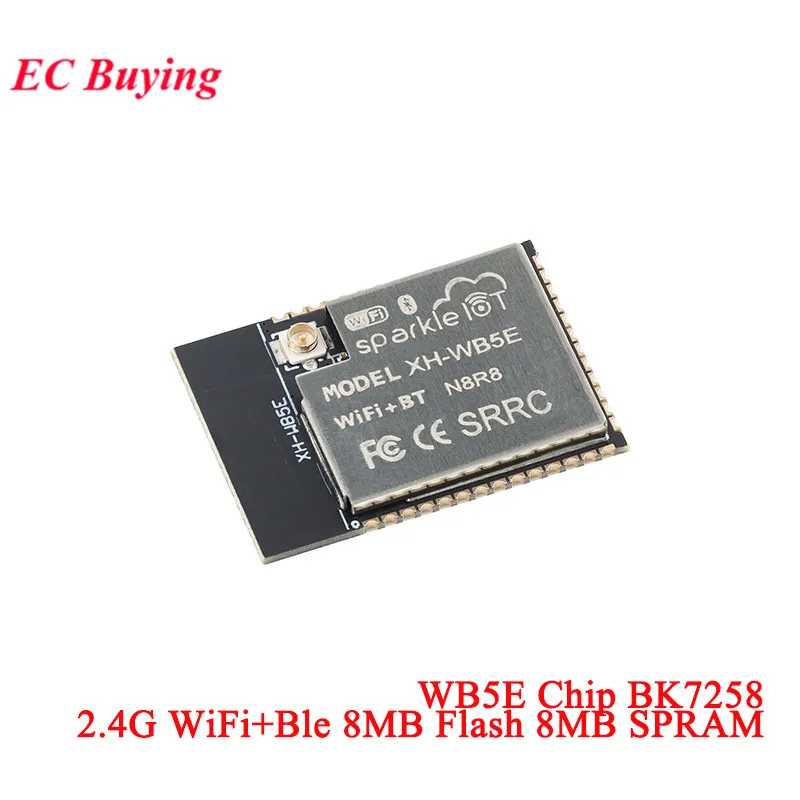 10pcs/1pc WB5E Chip BK7258 2.4Ghz WiFi Bluetooth-compatible Ble Wireless Module N8R8 8MB Flash 8MB SPRAM for Arduino Development