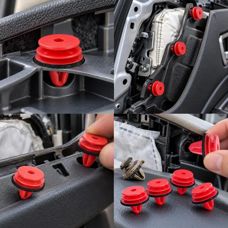 Car Bumper Retainer Clips with Seal Ring Auto Door Panel Fastener Rivets for Interior Trim Secure Mounting Routine Repair Parts
