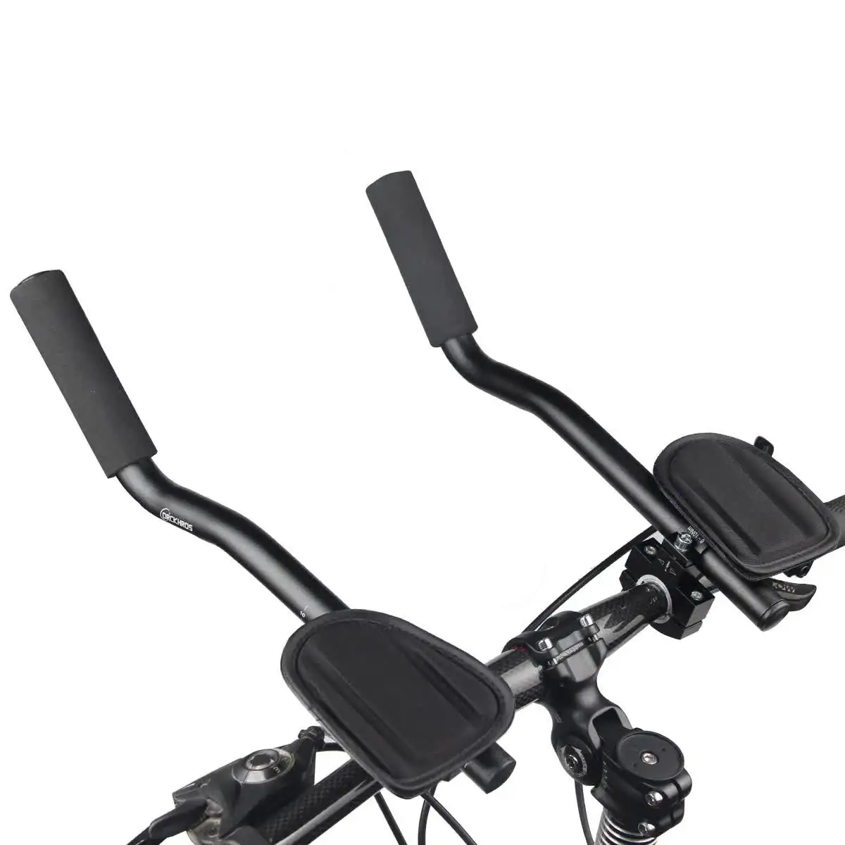 自転車レストハンドルバー分割アルミ合金 TT ハンドルロードバイク