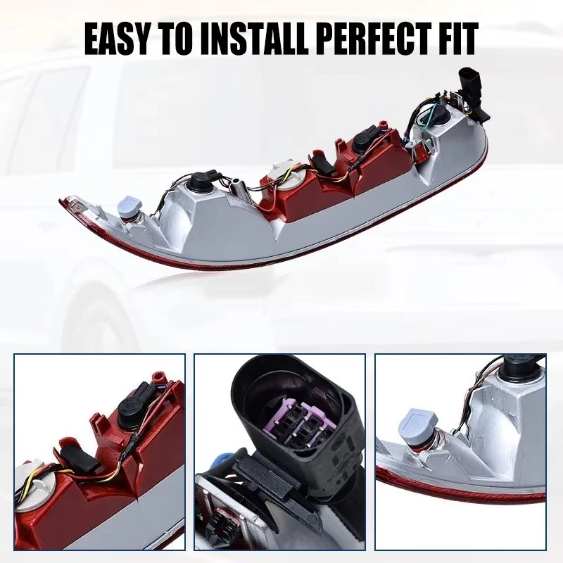 1Pair Rear Bumper Light 8R0945095 8R0945096 Left+Right Lower Tail Lamp Reflector for Q5 2009-2016 Fog Brake Reverse Light