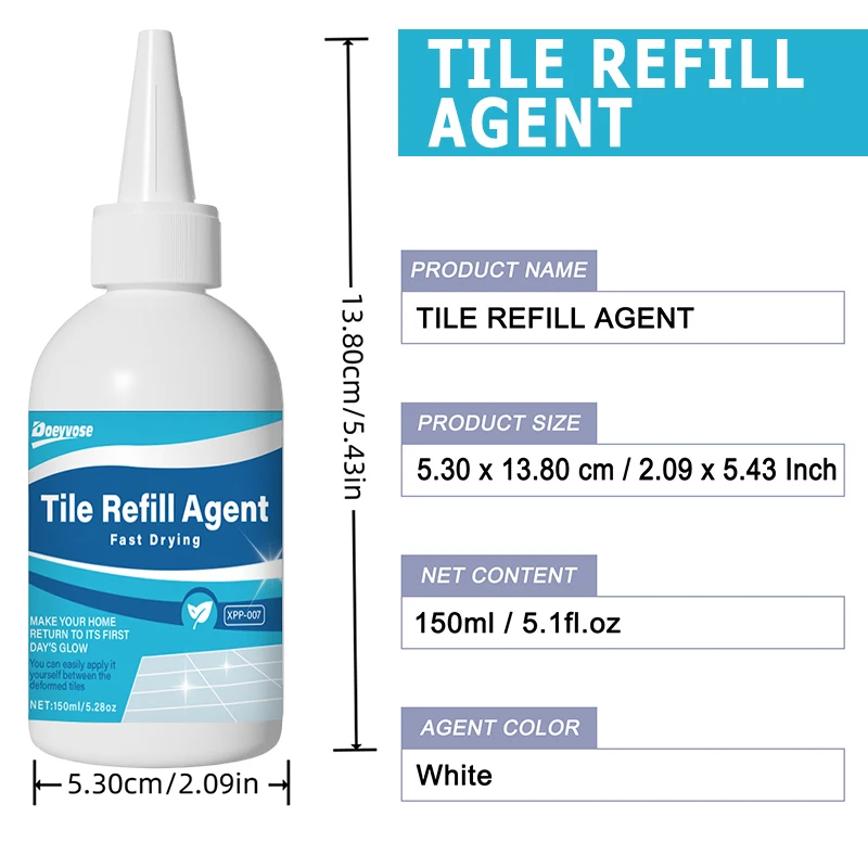 150ml Ceramic Tile Refill Grout Agent Waterproof Anti-Mold Joint Filler for Home Renovation