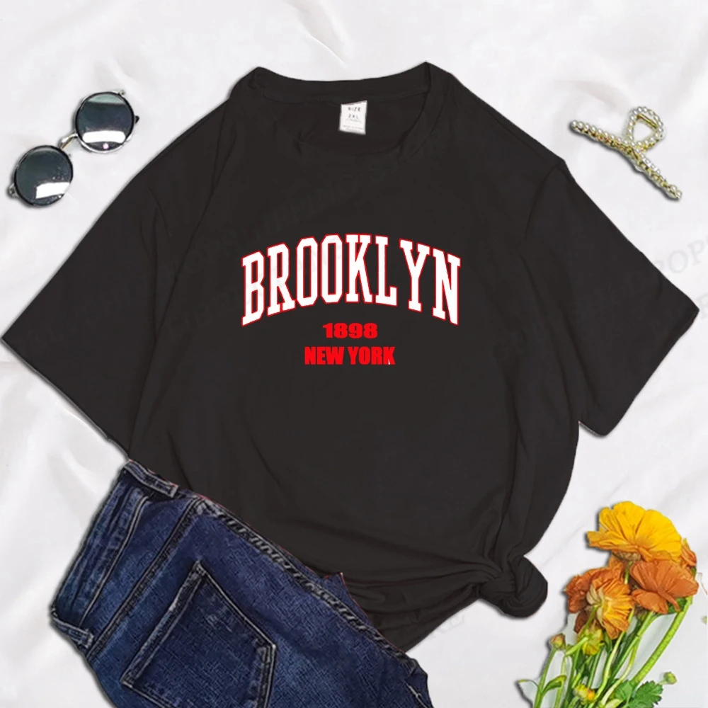 Brooklyn T Shirt Men Fashion T-shirt Men's and Women's Cotton T-shirt Summer Casual Street Short Sleeve Fashion Harajuku T-shirt