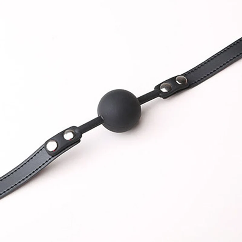 PU Leather Band Silicone Ball Oral Fixation Sex Toys for Couples Adult Games Mouth Gag Mouth Stuffed BDSM Bondage view 6