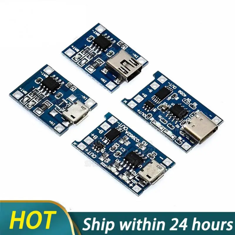 5PCS Type-C Micro Mini 5V1A 18650 TP4056 Lithium Battery Charger Module Charging Board With Protection Dual Functions 1A Li-ion