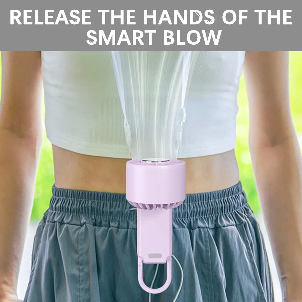 مروحة توربوس صغيرة قابلة للطي للسفر شاشة ديجيتال شحن USB مروحة كهربائية صغيرة للمنزل #3