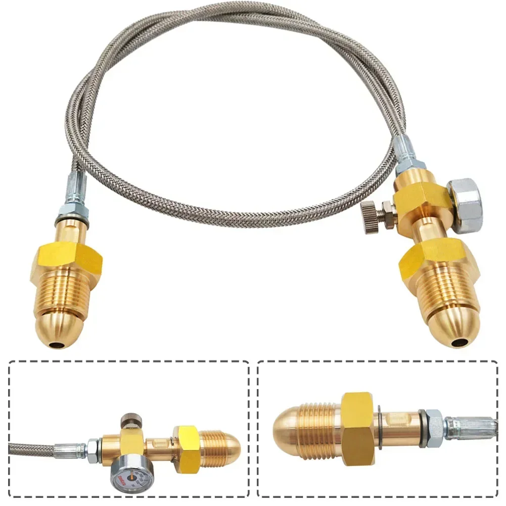 

Refill Station Transfer Adaptor Hose For BS 341 No. 3 (UK) Argon Cylinder Bottle Refill Station Transfer Adaptor Hose Cylinder