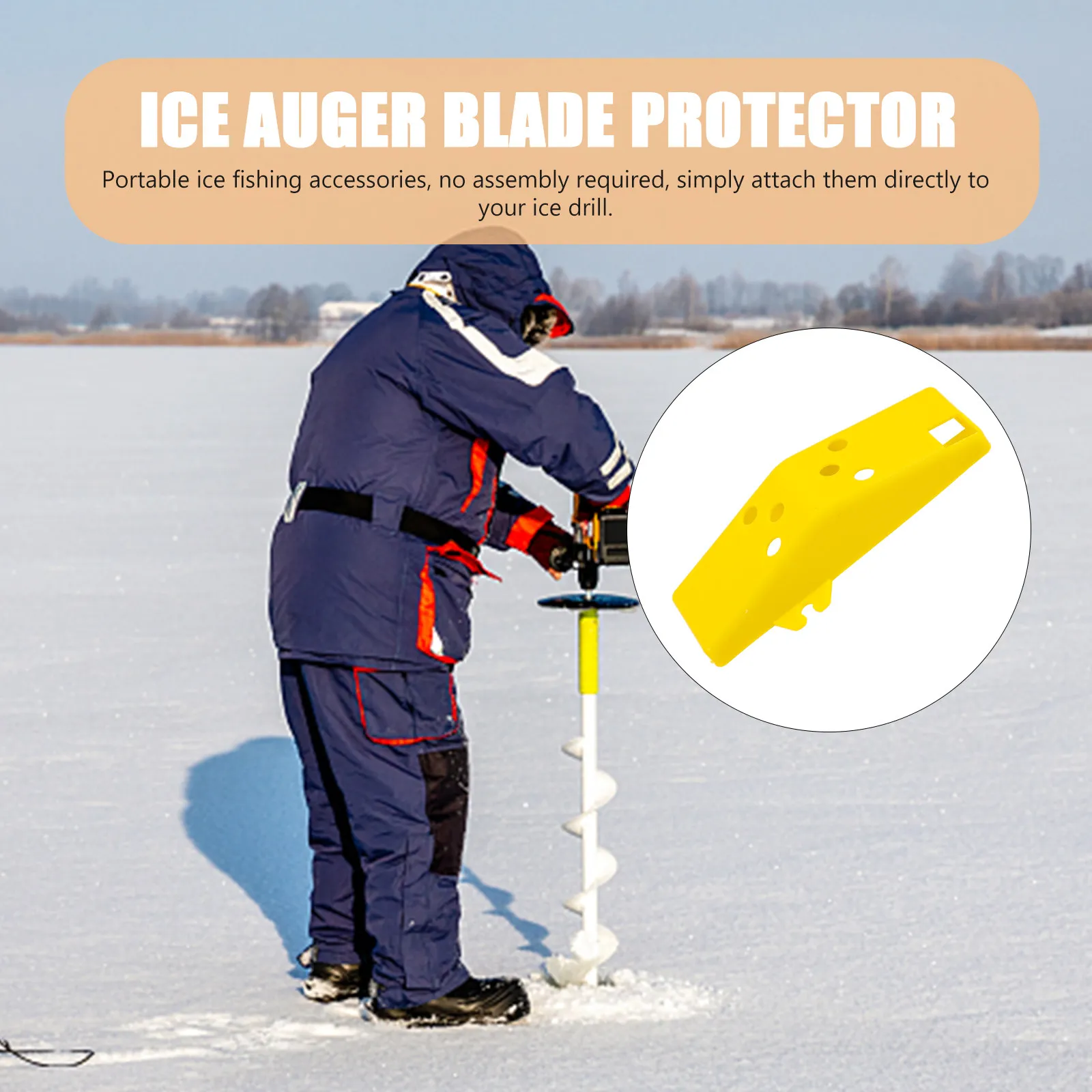 

5 комплектов защитных чехлов для ледорубов из высококачественного пластика, защита лезвий ручного ледоруба, аксессуар для зимней рыбалки, для использования на улице, принадлежности для зимней рыбалки