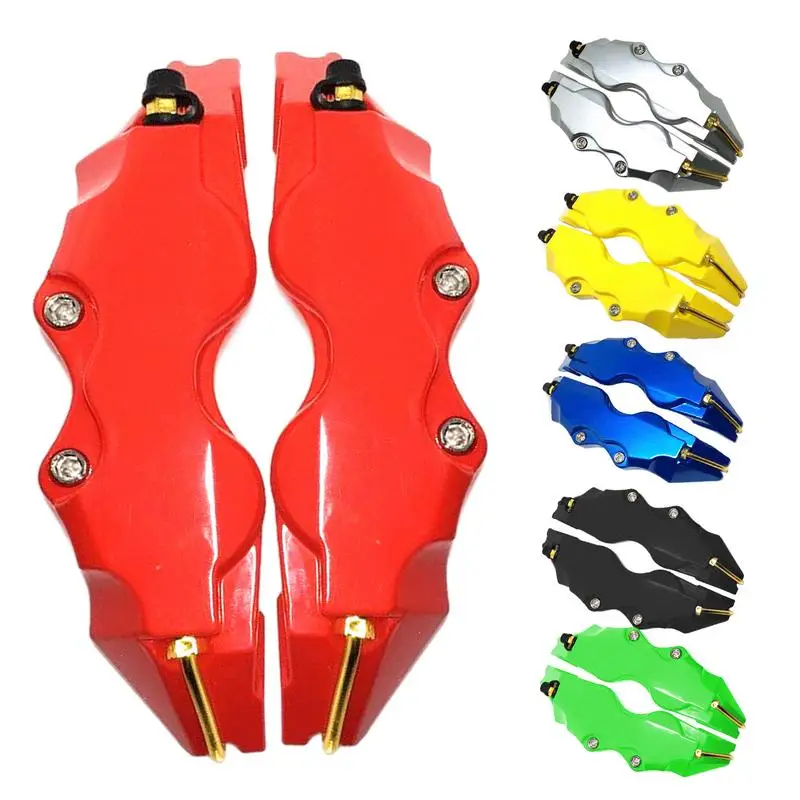 

2Pcs Universal Car Disc Brake Caliper Covers Red 3D Caliper Covers Portable Wheel Hub Covers Decorative Brake Caliper Covers Set