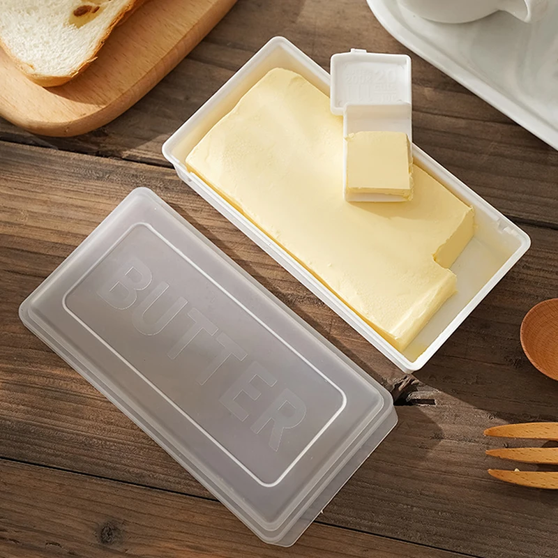 Portable Solid Butter Cutting Storage Box Kitchen Accessories Refrigerator Fresh Keeping Box Breakfast Cheese Fresh-Keeping Box