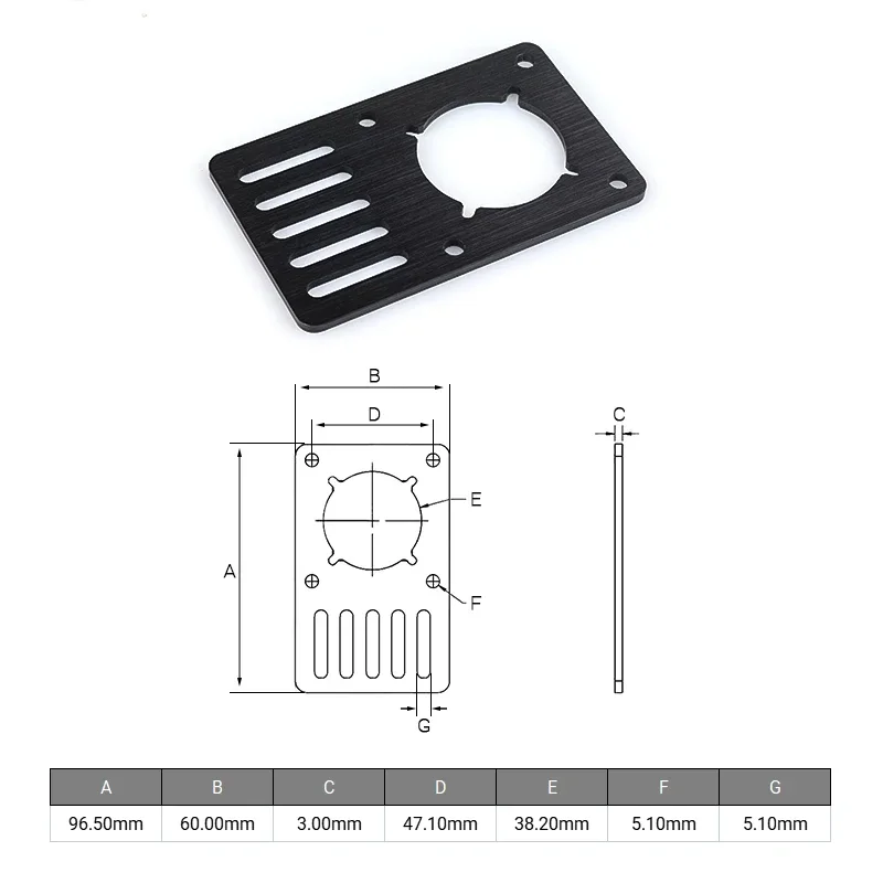 Openbuilds 3mm Thickness Nema 23 Stepper Motor Mount plate for V-Slot Aluminum Profile 3D Printer CNC Parts