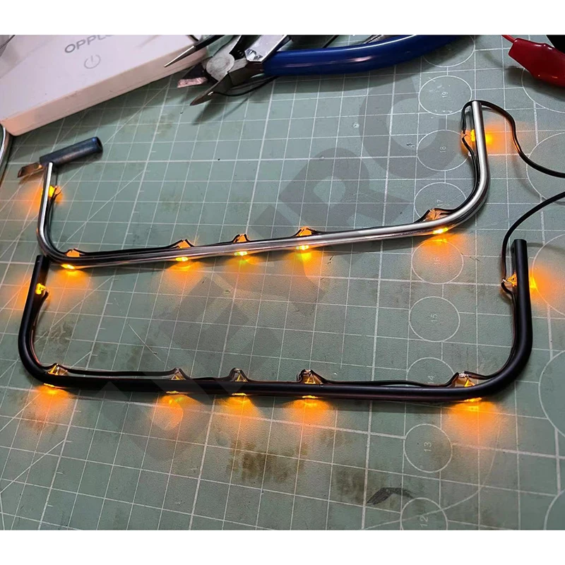 1:14th Scale LED 3V Simulation Front Bumper Light Upgrade Accessories for Tamiya RC Truck SCANIA 770S 6x4 56368 56371 56379