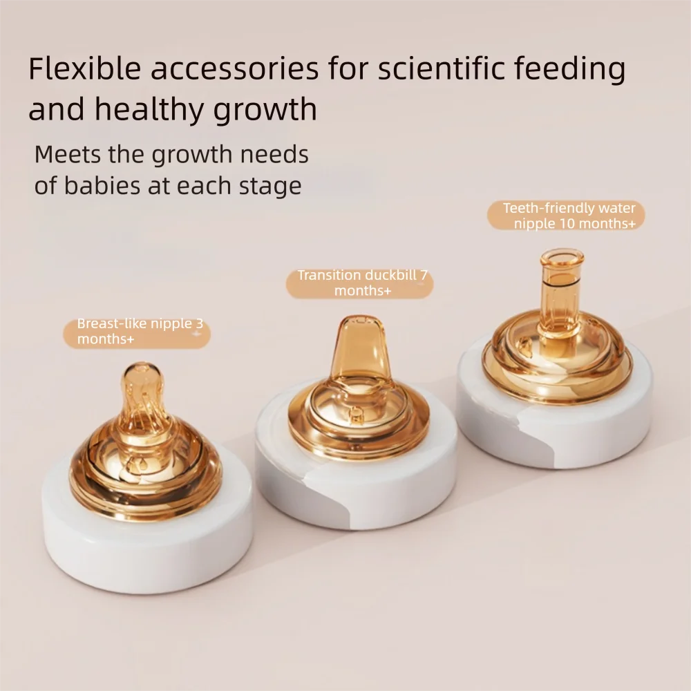 

High Quality 300ml Bottle with Handle 3 In 1 Water Cup Portable Anti Bloating Silicone Straw Bottle Feeding Supply