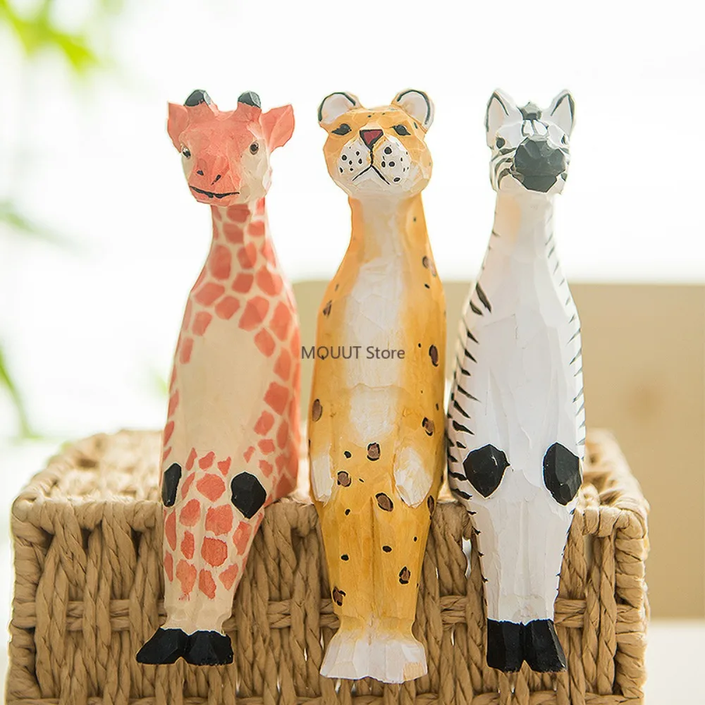 Log Carving Wooden Animal Ornament Creative Home Decoration Living Room Decoration