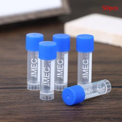 50Pcs 1.8ml(2ml) Plastic Graduated Cryovial Test Tube Freezing Sample Cold Storage Tubes With Screw Cap