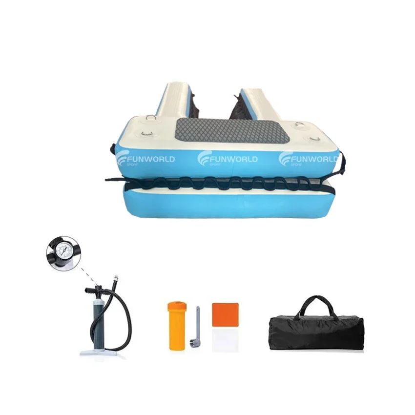 Funworldsport 2024 pet products dog floating ramp inflatable pool ramp for dogs