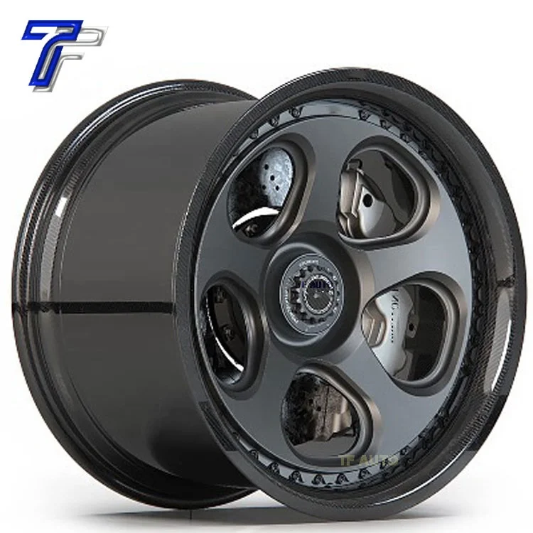 2-pieces Carbon Fiber Barrel Forged Sport Muscle Car Aluminum Split Alloy Wheels Rims for ferrari GT3 SF90 F8