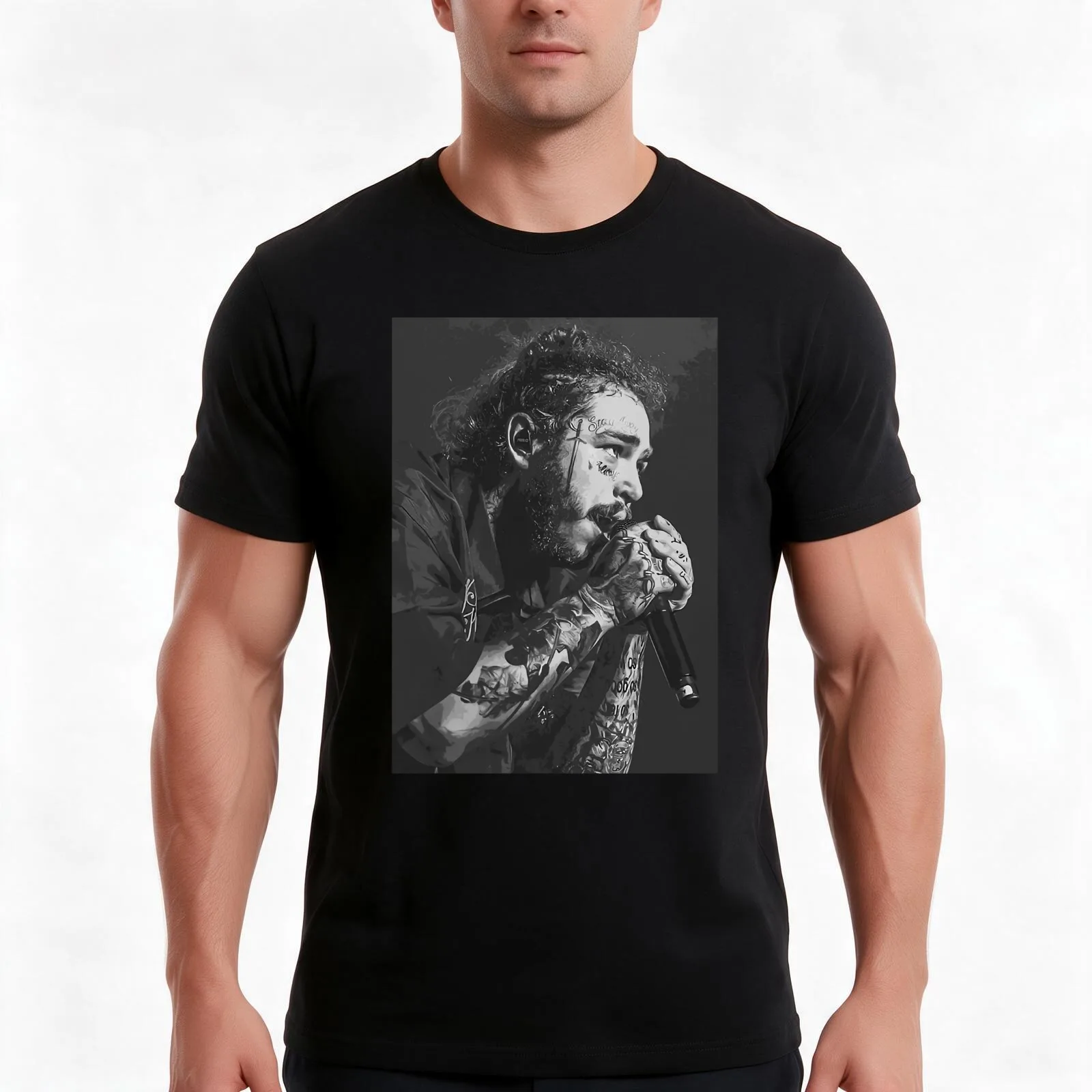 Scrimout Malone Looks T-Shirt Summer Casual Cotton Tee Oversized Streetwear Tops Vintage Graphic Print Unisex Men Women
