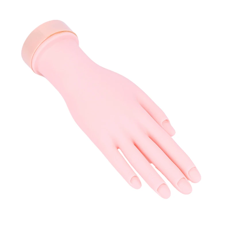 Nail Art Training Practice Hand  Silicone Fake Hand Foot for Nail Art Training Display Manicure Tool