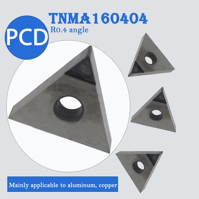 

TNMA160404 Алмазная вставка PCD алюминиевый сплав торцевая фреза инструмент CNC карбидный токарный станок